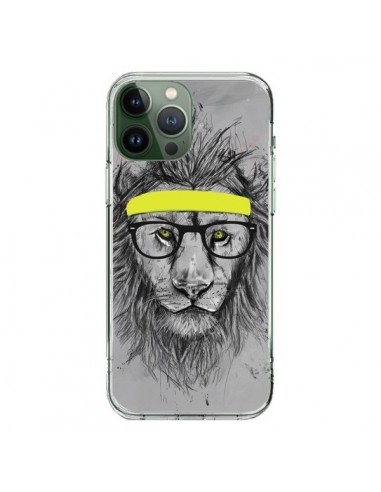 Coque iPhone 13 Pro Max Hipster Lion - Balazs Solti