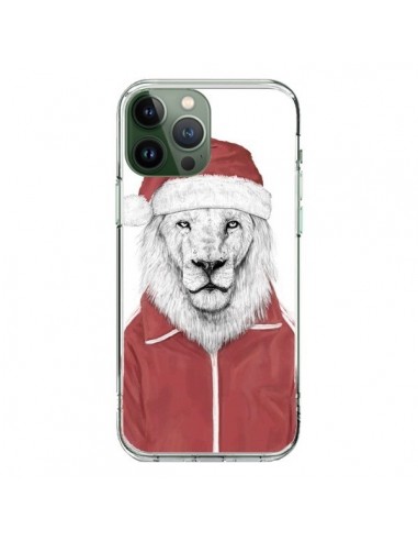 Coque iPhone 13 Pro Max Santa Lion Père Noel - Balazs Solti