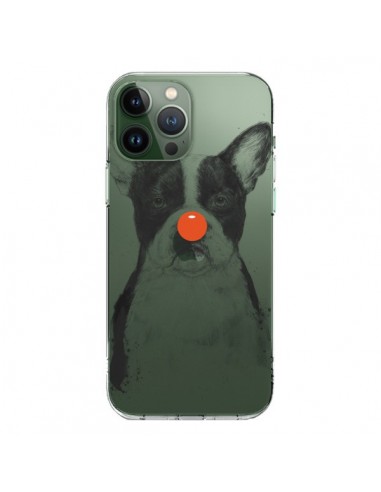 Cover iPhone 13 Pro Max Clown Bulldog Cane Trasparente - Balazs Solti