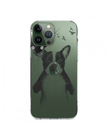 Cover iPhone 13 Pro Max Amore Bulldog Cane Trasparente - Balazs Solti