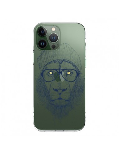 iPhone 13 Pro Max Case Cool Lion Swag Glasses Clear - Balazs Solti