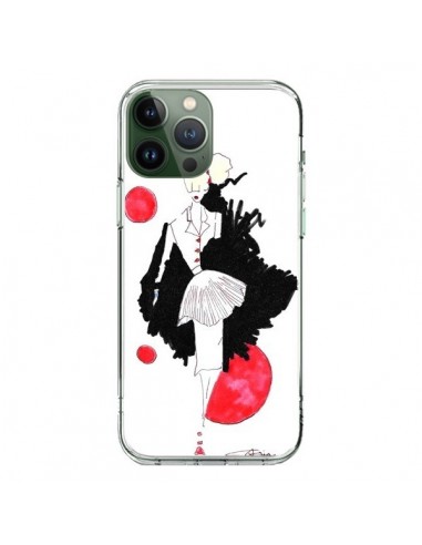 Coque iPhone 13 Pro Max Demoiselle Femme Fashion Mode Rouge - Cécile