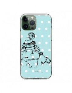 Coque iPhone 13 Pro Max Croquis Pois Femme Fashion Mode -...