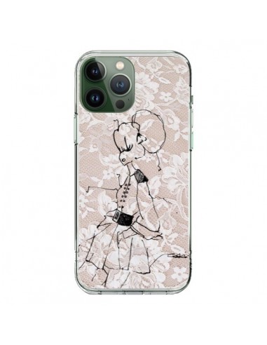 Coque iPhone 13 Pro Max Croquis Dentelle Femme Fashion Mode - Cécile