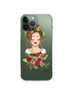 Coque iPhone 13 Pro Max Femme Closed Eyes Fleurs...