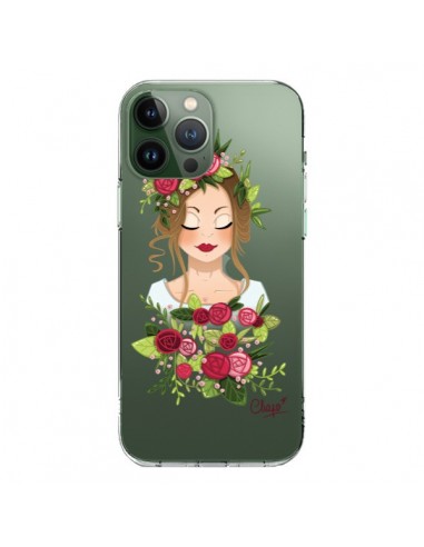 Coque iPhone 13 Pro Max Femme Closed Eyes Fleurs Transparente - Chapo