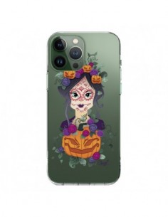 Cover iPhone 13 Pro Max Donna Occhi Chiusi Santa Muerte...