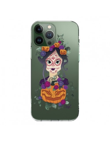 Coque iPhone 13 Pro Max Femme Closed Eyes Santa Muerte Transparente - Chapo