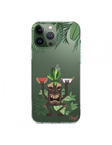 Cover iPhone 13 Pro Max Tiki Thailandia Giungla Legno Trasparente - Chapo