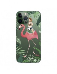 Coque iPhone 13 Pro Max Lolo Love Flamant Rose Chien...