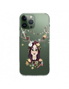 Coque iPhone 13 Pro Max Christmas Girl Femme Noel Bois...