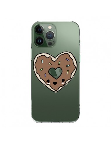 Cover iPhone 13 Pro Max Ciambella Cuore Chocolat Trasparente - Claudia Ramos