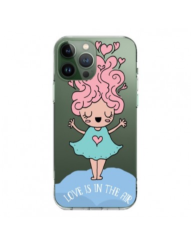 Cover iPhone 13 Pro Max Amore Is In The Air Ragazzina Trasparente - Claudia Ramos