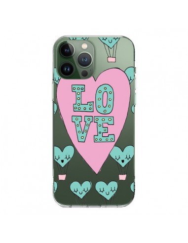 Coque iPhone 13 Pro Max Love Nuage Montgolfier Transparente - Claudia Ramos