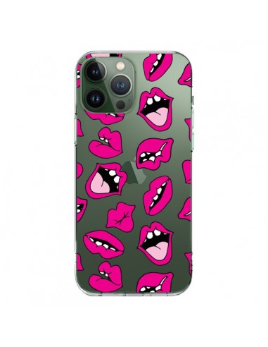 Cover iPhone 13 Pro Max Labbra Bacio Trasparente - Claudia Ramos