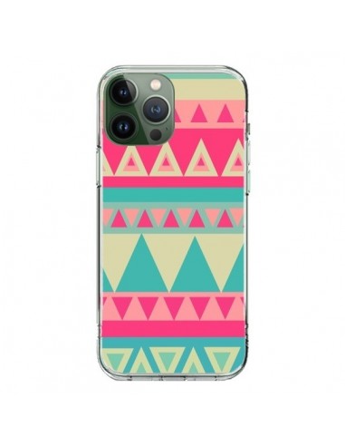 Cover iPhone 13 Pro Max Azteco Rosa Verde - Eleaxart