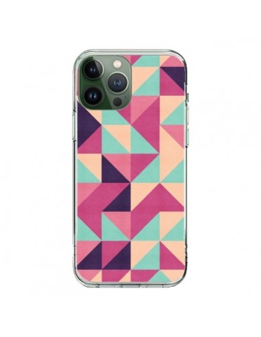 iPhone 13 Pro Max Case Aztec Triangle Pink Green - Eleaxart