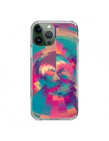 Cover iPhone 13 Pro Max Spirales di Colori Rosa Viola - Eleaxart