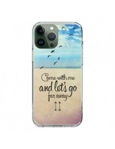 Coque iPhone 13 Pro Max Let's Go Far Away Beach Plage -...