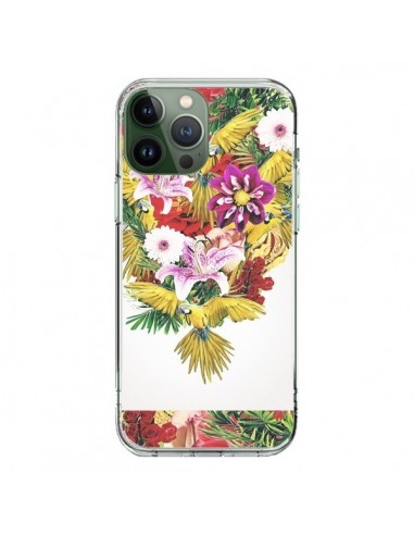 Cover iPhone 13 Pro Max Parrot Floral Pappagallo Fiori - Eleaxart