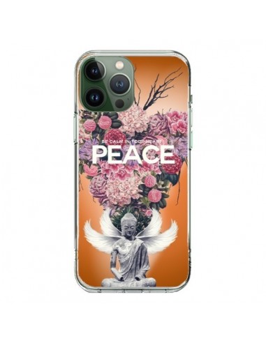 Coque iPhone 13 Pro Max Peace Fleurs Buddha - Eleaxart