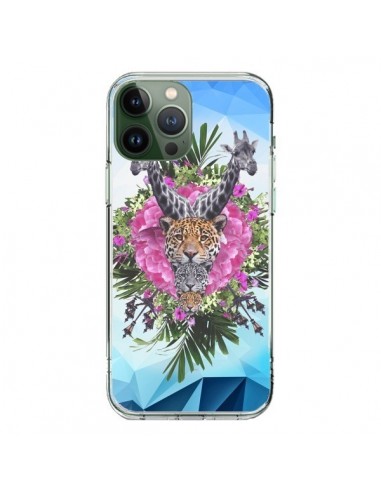 Coque iPhone 13 Pro Max Girafes Lion Tigre Jungle - Eleaxart