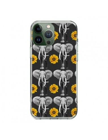 iPhone 13 Pro Max Case Elephant Sunflowers - Eleaxart