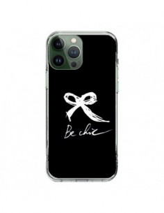 Coque iPhone 13 Pro Max Be Chic Noeud Papillon Blanc -...