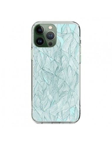 Coque iPhone 13 Pro Max Courbes Meandre Bleu Vert Nuageux -  Léa Clément