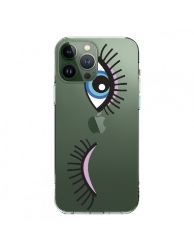 iPhone 13 Pro Max Case Eyes Blue Clear - Léa Clément