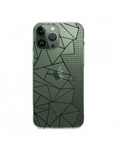 iPhone 13 Pro Max Case Lines Side Grid Abstract Black...
