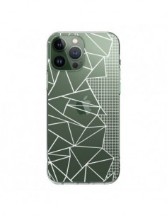 iPhone 13 Pro Max Case Lines Side Grid Abstract White...