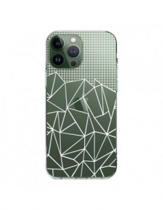 iPhone 13 Pro Max Case Lines Grid Abstract Black Clear -...