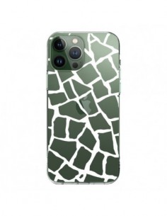 iPhone 13 Pro Max Case Giraffe Mosaic White Clear -...