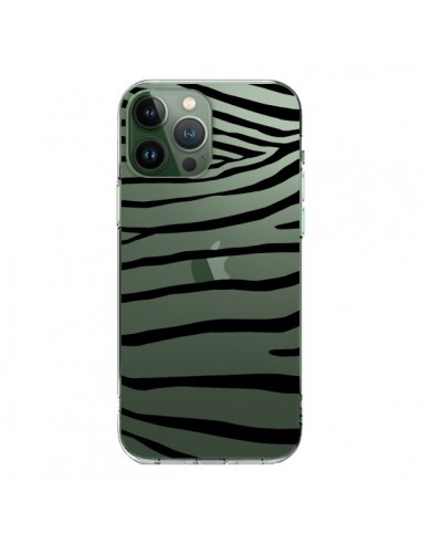 Coque iPhone 13 Pro Max Zebre Zebra Noir Transparente - Project M