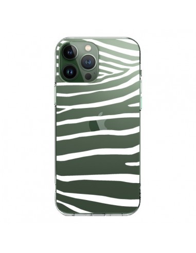Coque iPhone 13 Pro Max Zebre Zebra Blanc Transparente - Project M