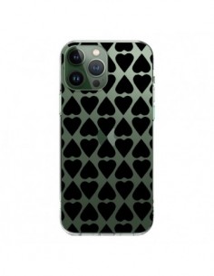 Cover iPhone 13 Pro Max Cuore Nero Trasparente - Project M