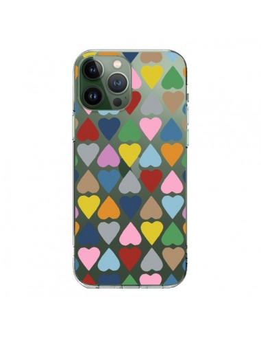 Cover iPhone 13 Pro Max Cuore Colorato Trasparente - Project M