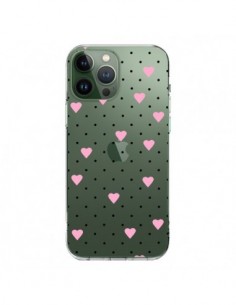 Coque iPhone 13 Pro Max Point Coeur Rose Pin Point Heart...