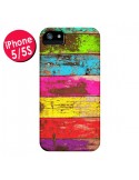 Coque iPhone 5/5S et SE Bois Coloré Vintage - Maximilian San