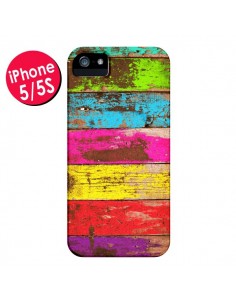 Coque Bois Coloré Vintage pour iPhone 5 et 5S - Maximilian San