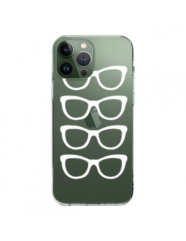 Coque iPhone 13 Pro Max Sunglasses Lunettes Soleil Blanc Transparente - Project M