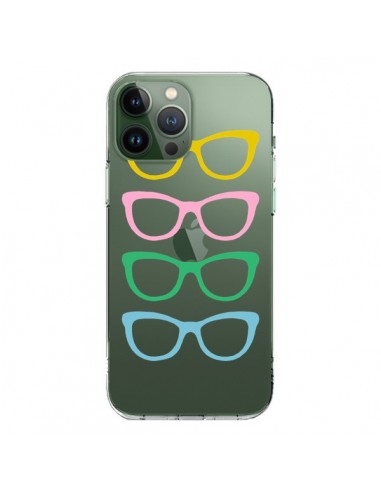 Cover iPhone 13 Pro Max Occhiali da Sole Colorati Trasparente - Project M