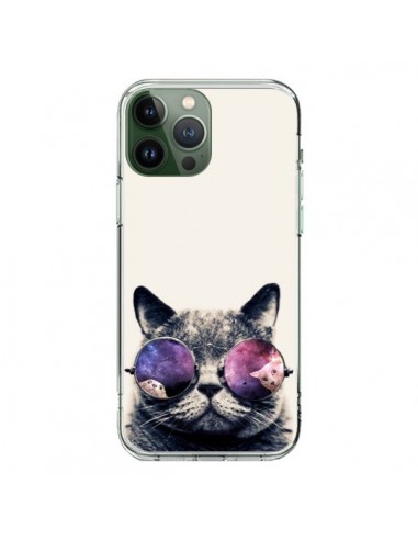 Cover iPhone 13 Pro Max Gatto con gli occhiali- Gusto NYC