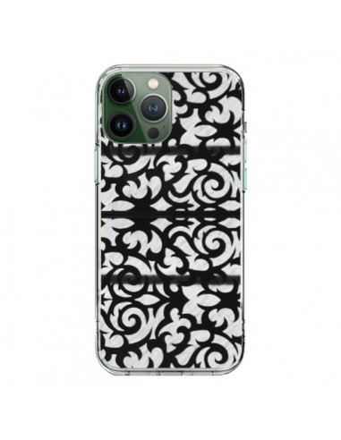 Coque iPhone 13 Pro Max Abstrait Noir et Blanc - Irene Sneddon