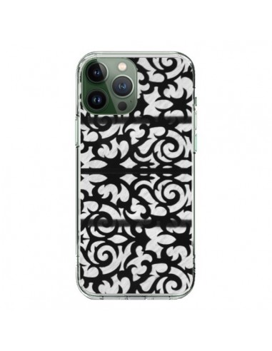 Cover iPhone 13 Pro Max Astratto Bianco e Nero - Irene Sneddon