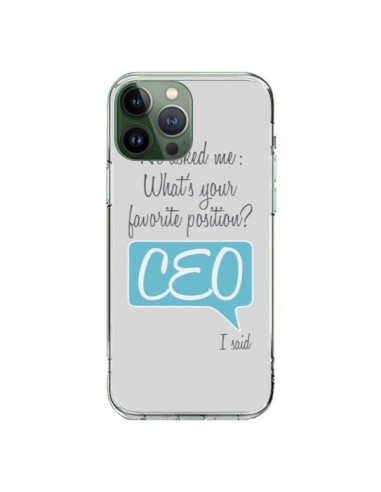 Coque iPhone 13 Pro Max What's your favorite position CEO I said, bleu - Shop Gasoline