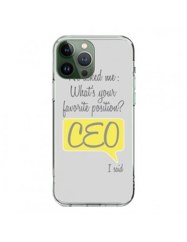 Coque iPhone 13 Pro Max What's your favorite position CEO I said, jaune - Shop Gasoline