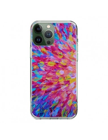 Cover iPhone 13 Pro Max Fiori Blu Rosa Splash - Ebi Emporium