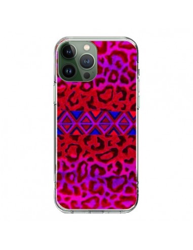 Coque iPhone 13 Pro Max Tribal Leopard Rouge - Ebi Emporium